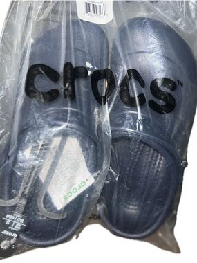CROCS Navy Blue Classic Clog Slide FREE SHIPPING